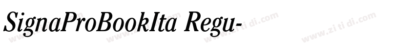 SignaProBookIta Regu字体转换